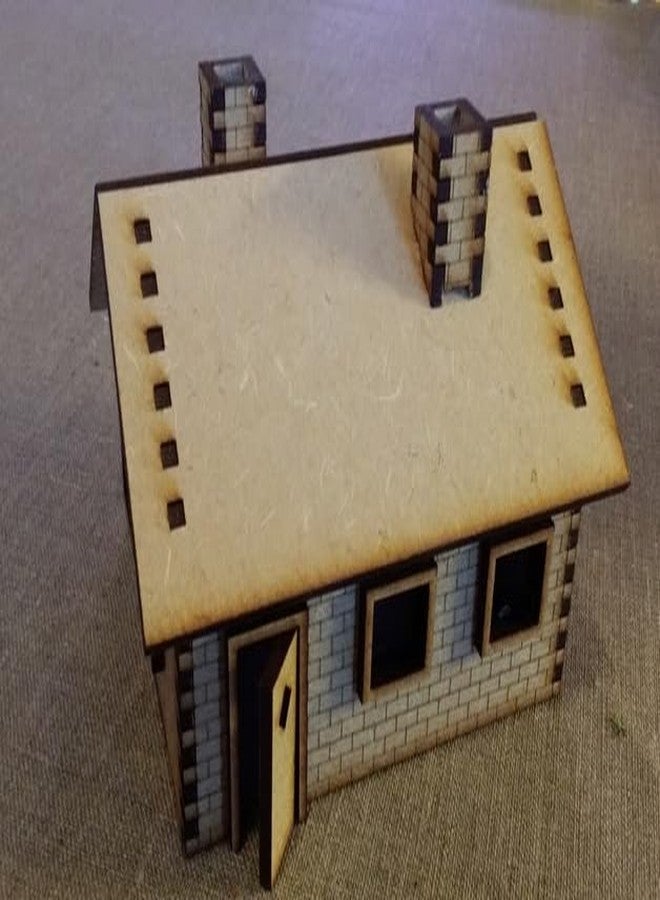 Raystar™ DIY Wooden House Model Kit, 3-Storey Building, Laser-Cut Assembly - Image 4